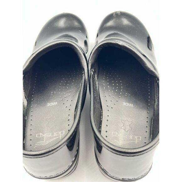 Dansko Professional Clog Black Patent Leather Size 40 WIDE Healthcare Restaurant - Picture 8 of 13